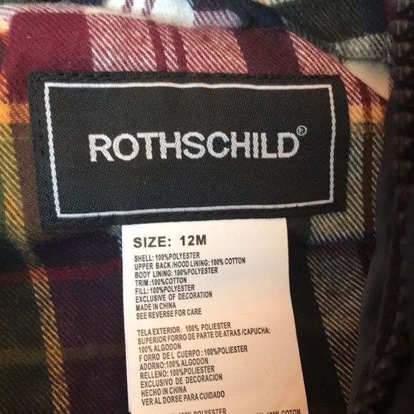 NWT- blue baby one piece snowsuit, size 12 months - Picture 3 of 4